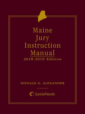 cover image of Maine Jury Instruction Manual